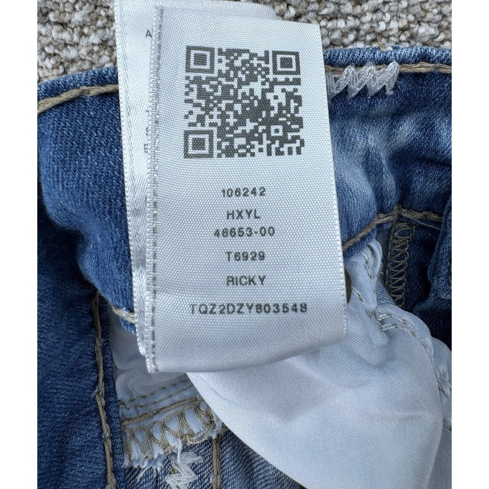 TRUE RELIGION Ricky Relaxed Denim Jean Shorts Mens 32 /11" Blue Acid Bleach Wash - Picture 6 of 10
